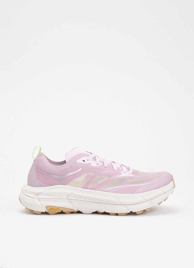HOKA Dames Mafate Speed 4 Lite sneaker met mesh details in de kleur Roze, maat: 37 1/3