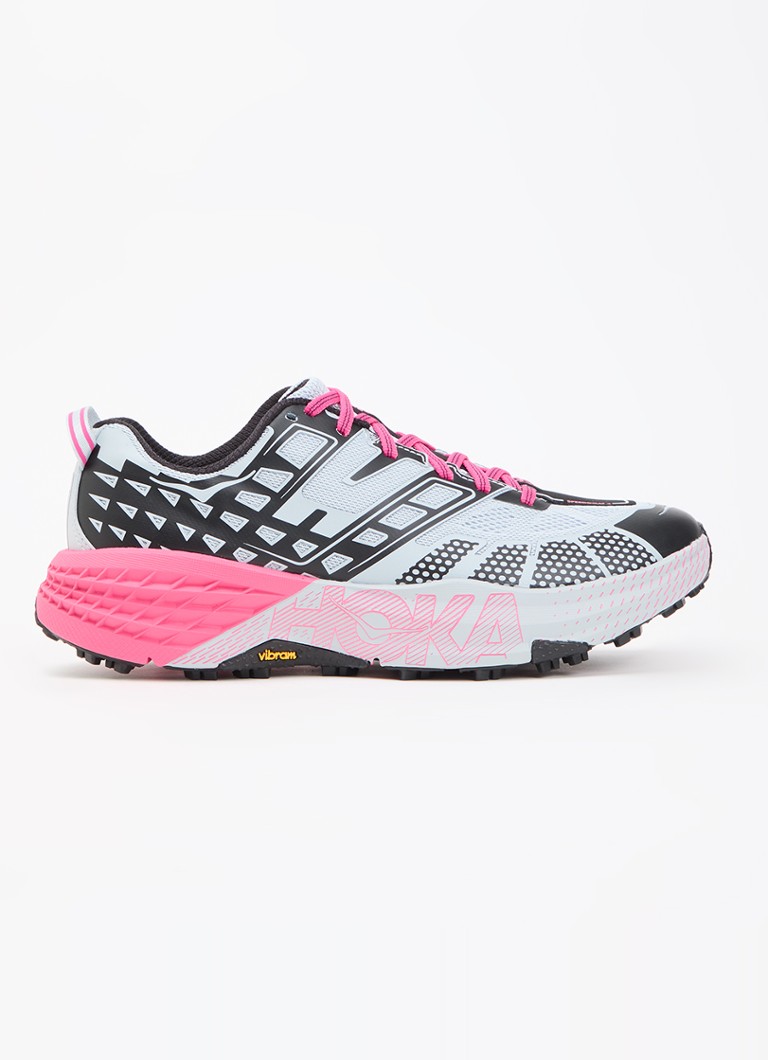 HOKA Dames Speedgoat 2 sneaker met mesh details in de kleur Lichtblauw, maat: 38B