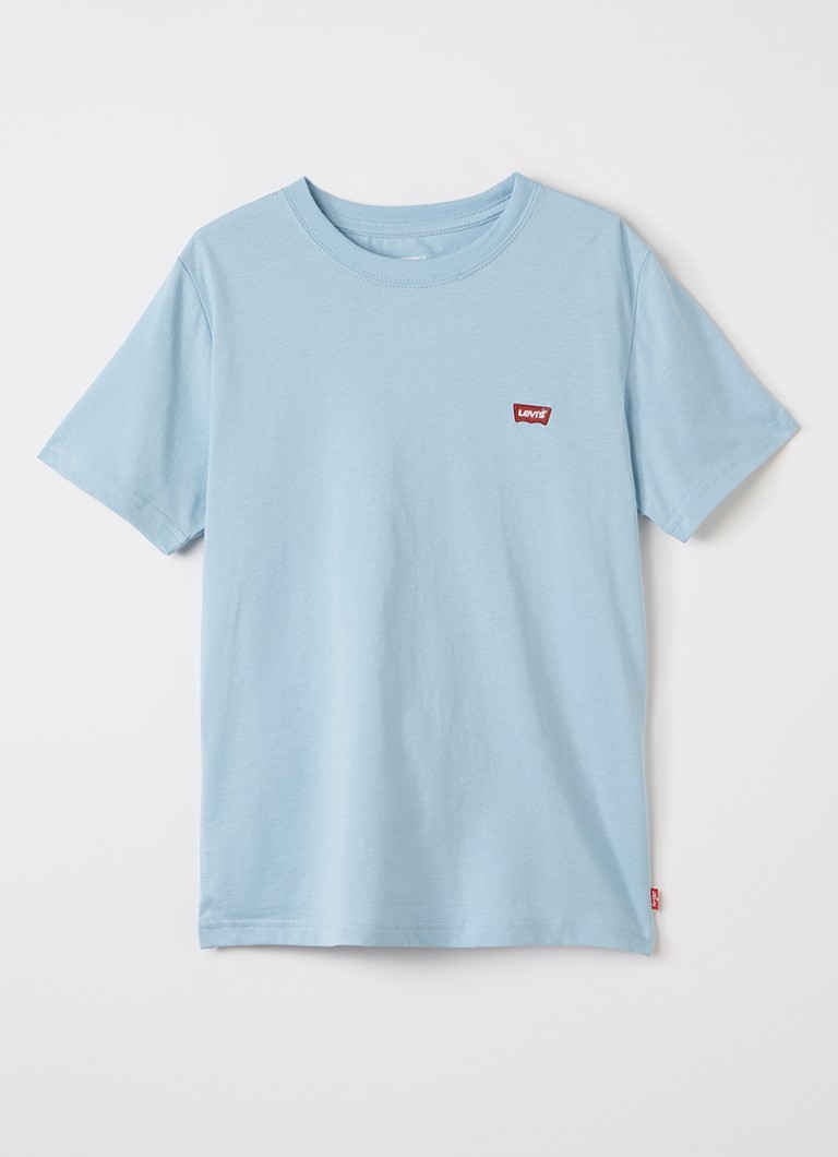 Levi's Jongens T-shirt met logoborduring in de kleur Lichtblauw, maat: 8A=128