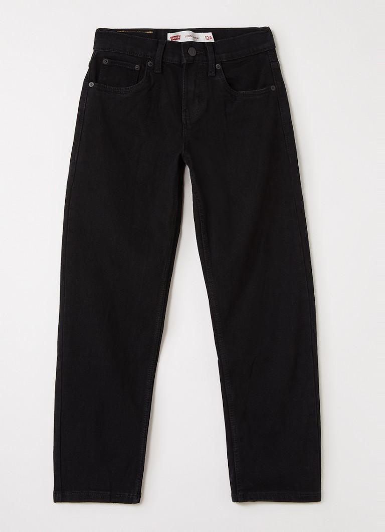 Levi's Jongens Tapered loose fit jeans met lichte wassing in de kleur Zwart, maat: 5A=110