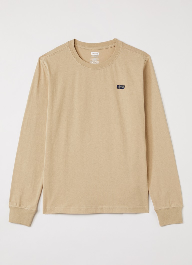 Levi's Jongens Longsleeve met logo in de kleur Beige, maat: 14A=164