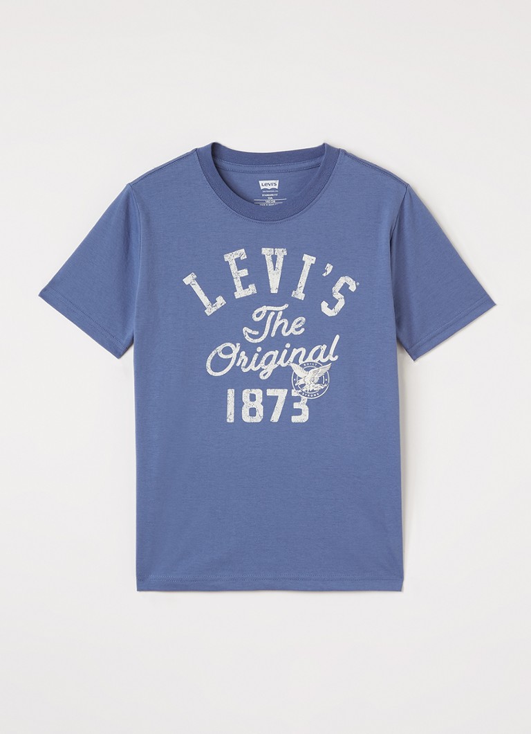 Levi's Jongens T-shirt met logoprint in de kleur Royalblauw, maat: 8A=128