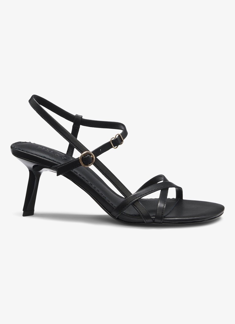 HUGO Dames Sandalette met gespdetail in de kleur Zwart