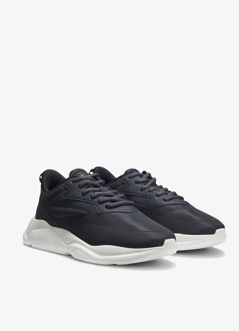 HUGO Heren Sneaker met logo in de kleur Donkerblauw