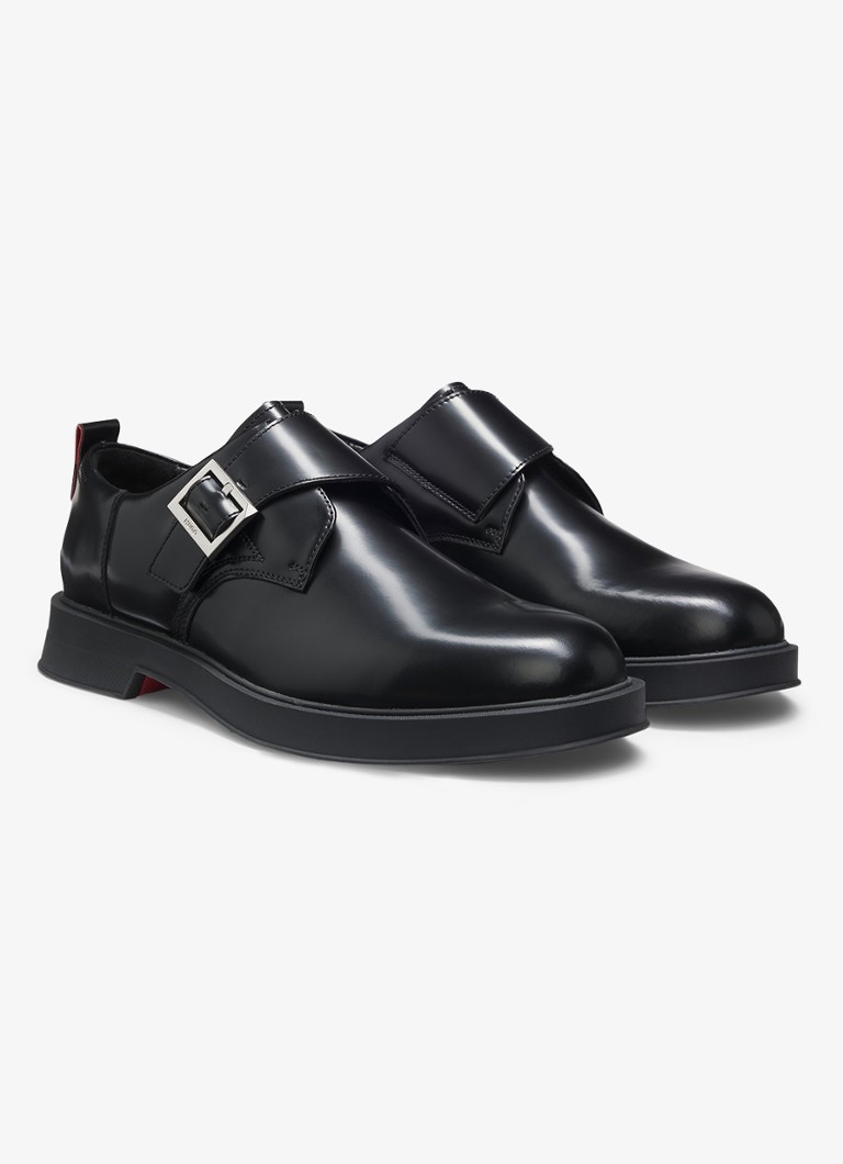 HUGO Heren Loafers van leer in de kleur Zwart