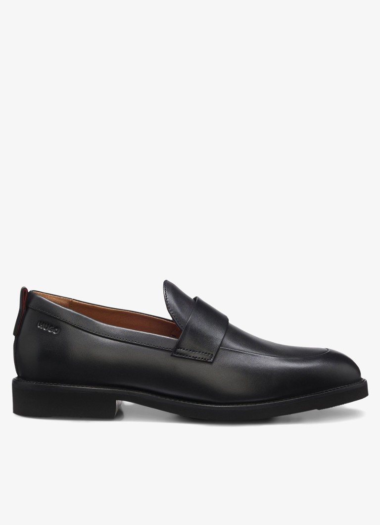 HUGO Heren Loafer van leer in de kleur Zwart