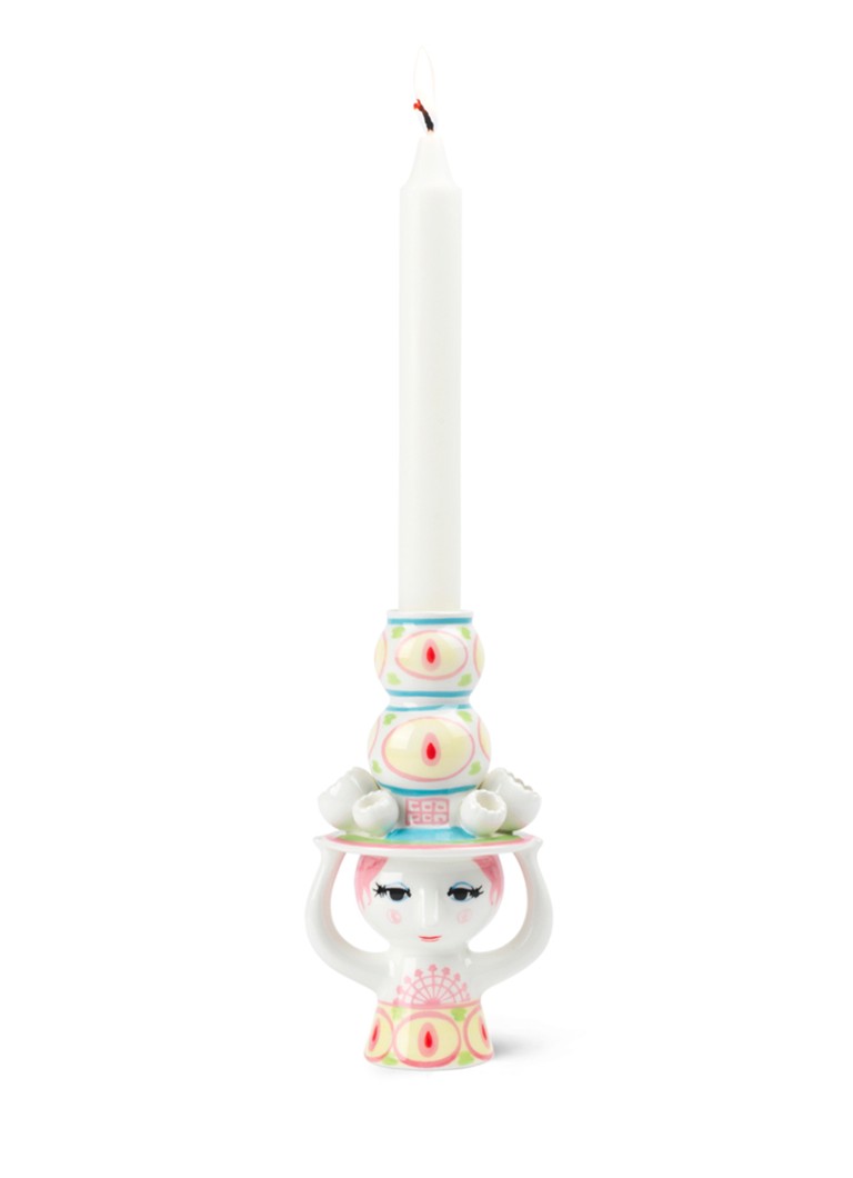 Bjørn Wiinblad Dame met hoed kandelaar 16 cm Multicolor - Deal