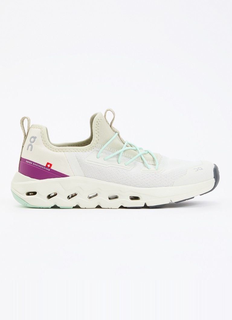 On Jongens Cloudleap sneaker met gebreid bovenwerk in de kleur Mint, maat: 29