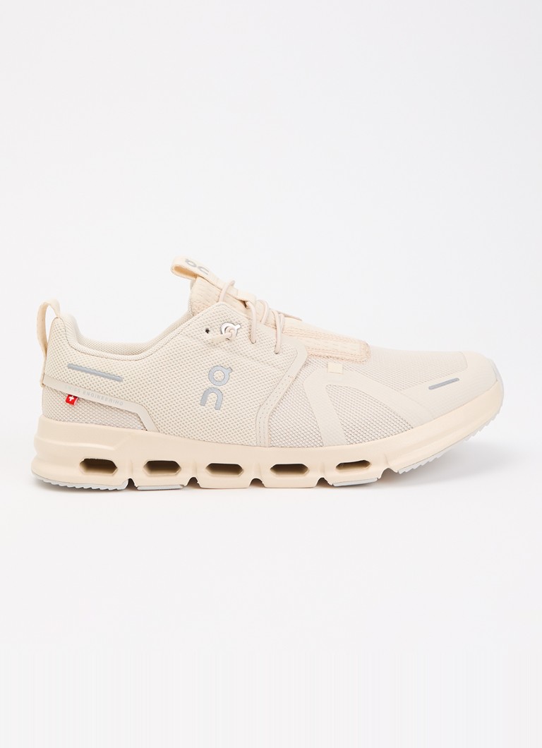 On Jongens Cloud Sky sneaker met mesh details in de kleur Zand, maat: 36