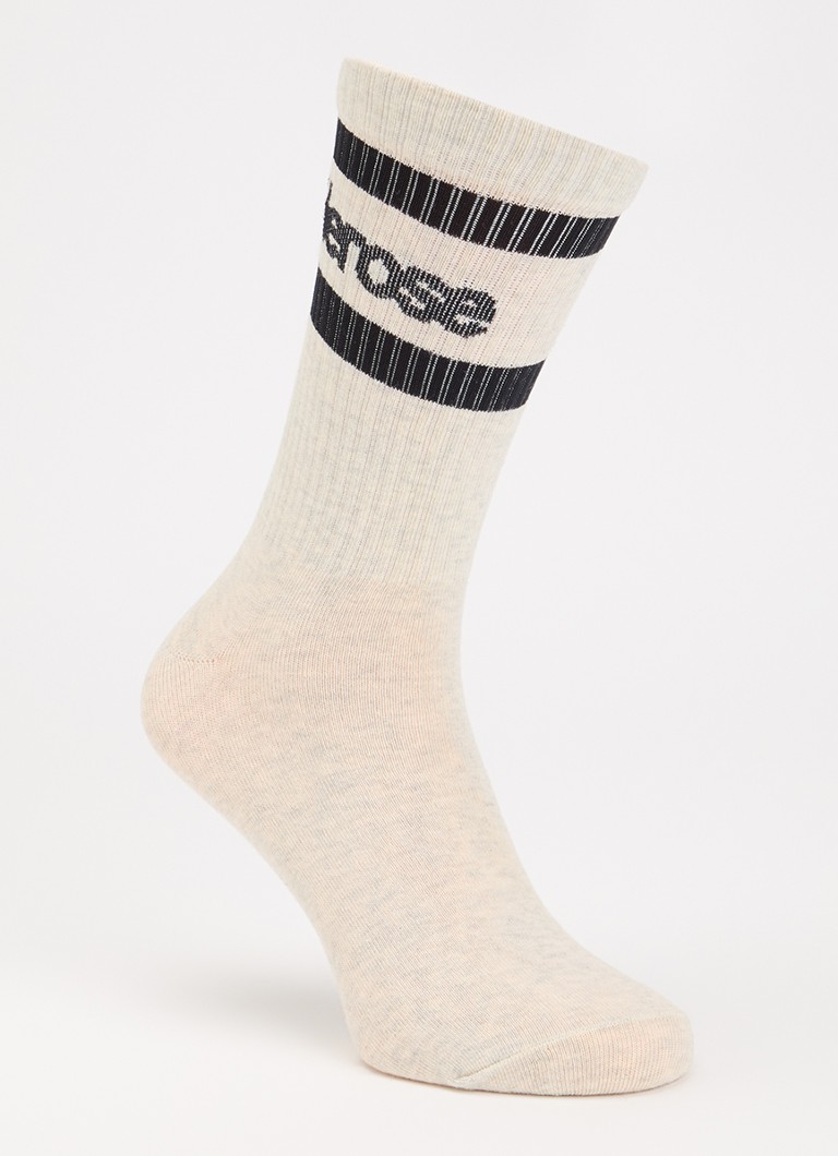 Bellerose Dames Vanmo sokken in katoenblend met logo in de kleur Creme