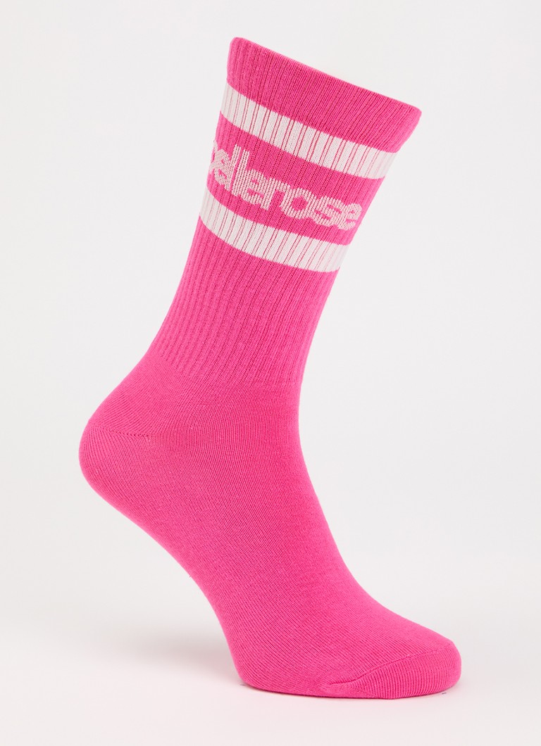 Bellerose Dames Vanmo sokken in katoenblend met logo in de kleur Fuchsia