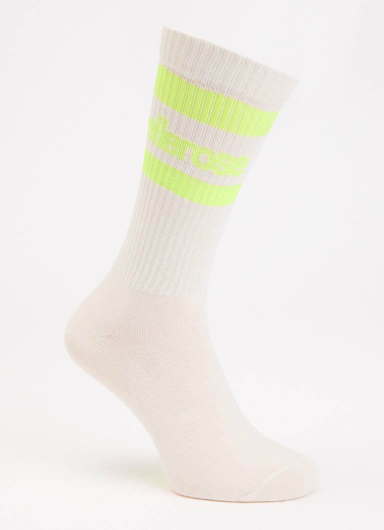 Bellerose Dames Vanmo sokken in katoenblend met logo in de kleur Gebroken wit