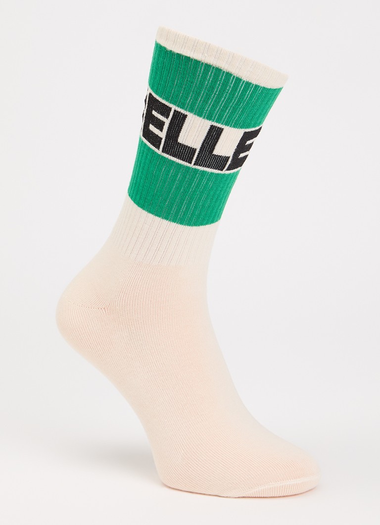 Bellerose Dames Vite sokken in katoenblend met logo in de kleur Groen