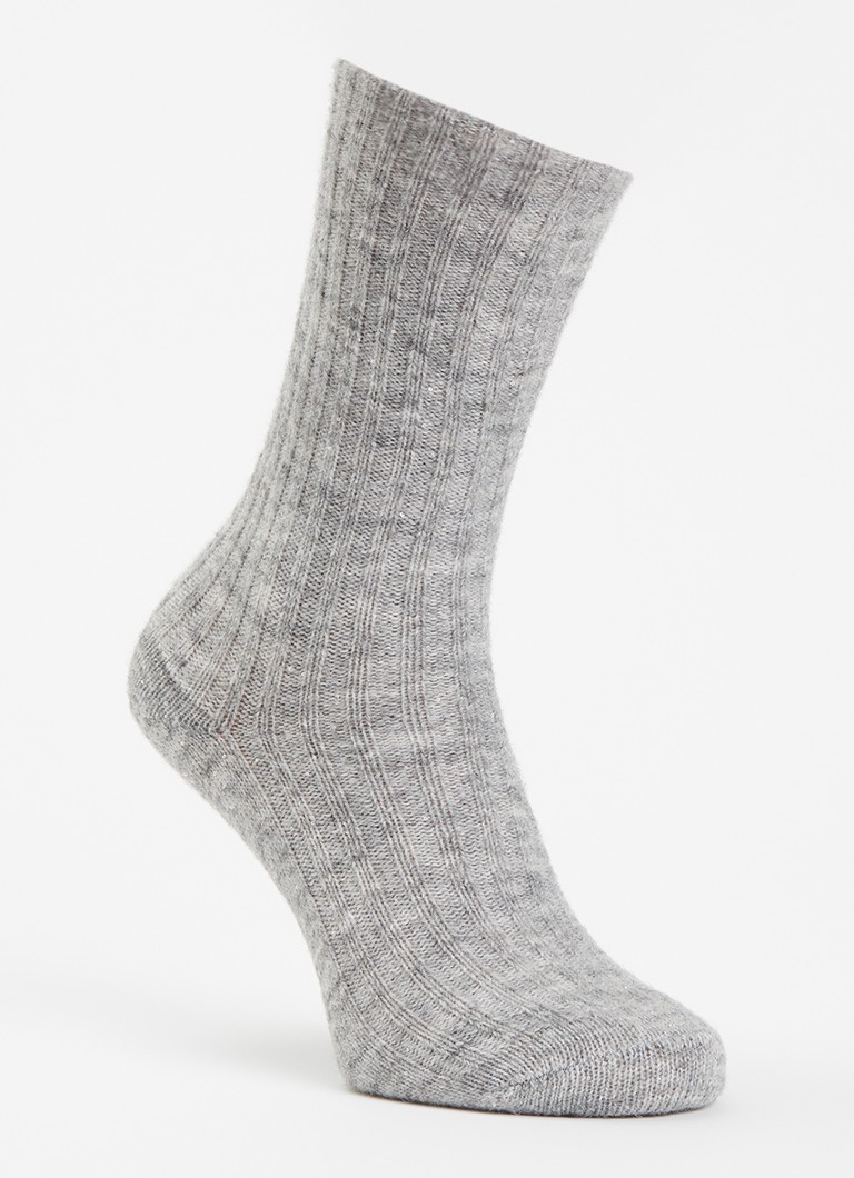 Bellerose Dames Boti sokken in alpaca wolblend in de kleur Grijs