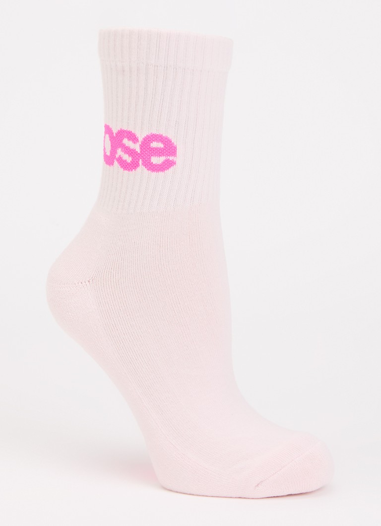 Bellerose Dames Vemho sokken in katoenblend met logo in de kleur Lichtroze