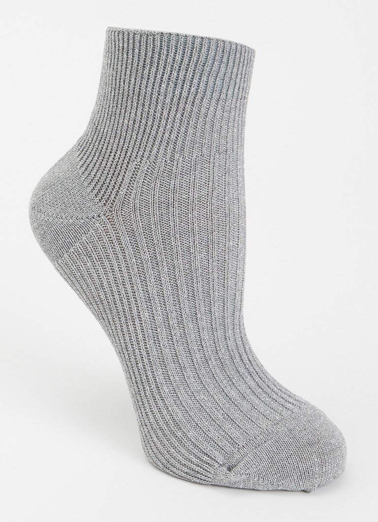 Bellerose Dames Sokken met glitter in de kleur Grijs