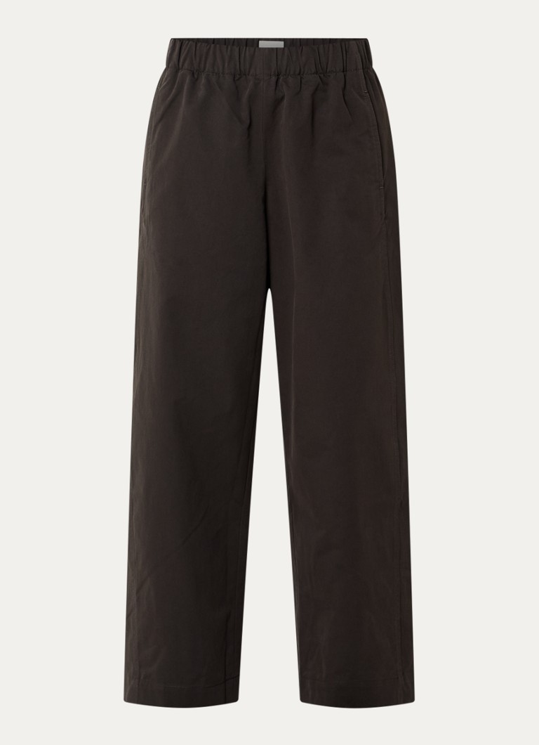 Bellerose Dames Joline high waist wide fit broek met steekzakken in de kleur Bruin