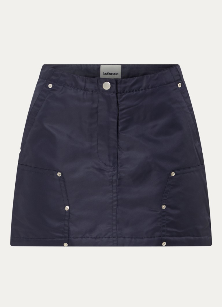 Bellerose Dames Jeezy mini rok met steekzakken in de kleur Donkerblauw