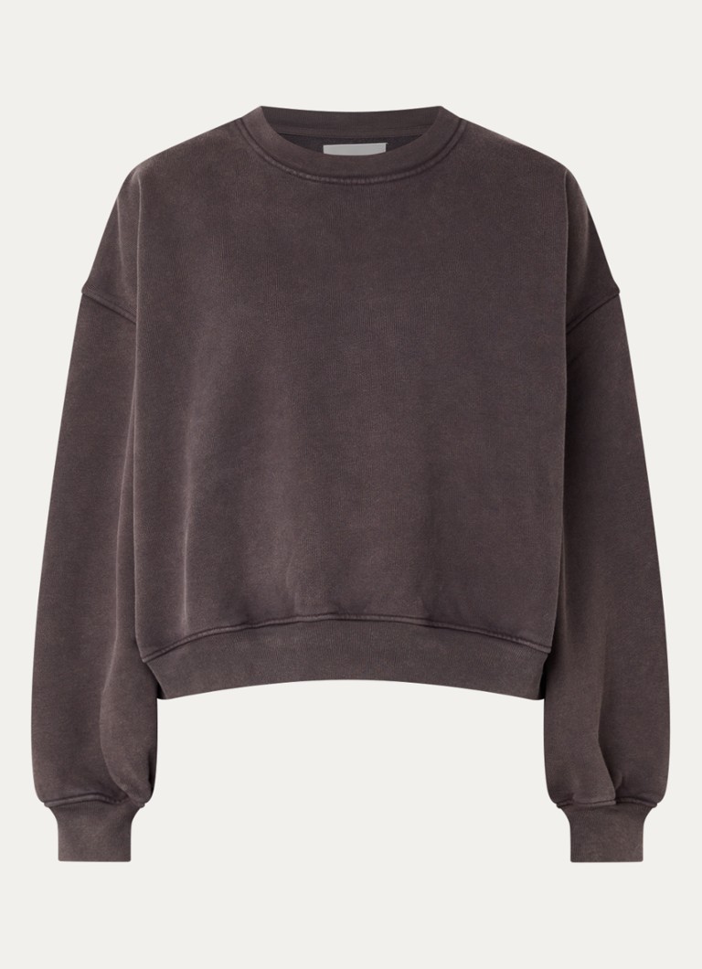 Bellerose Dames Fancy sweater met ballonmouw in de kleur Taupe