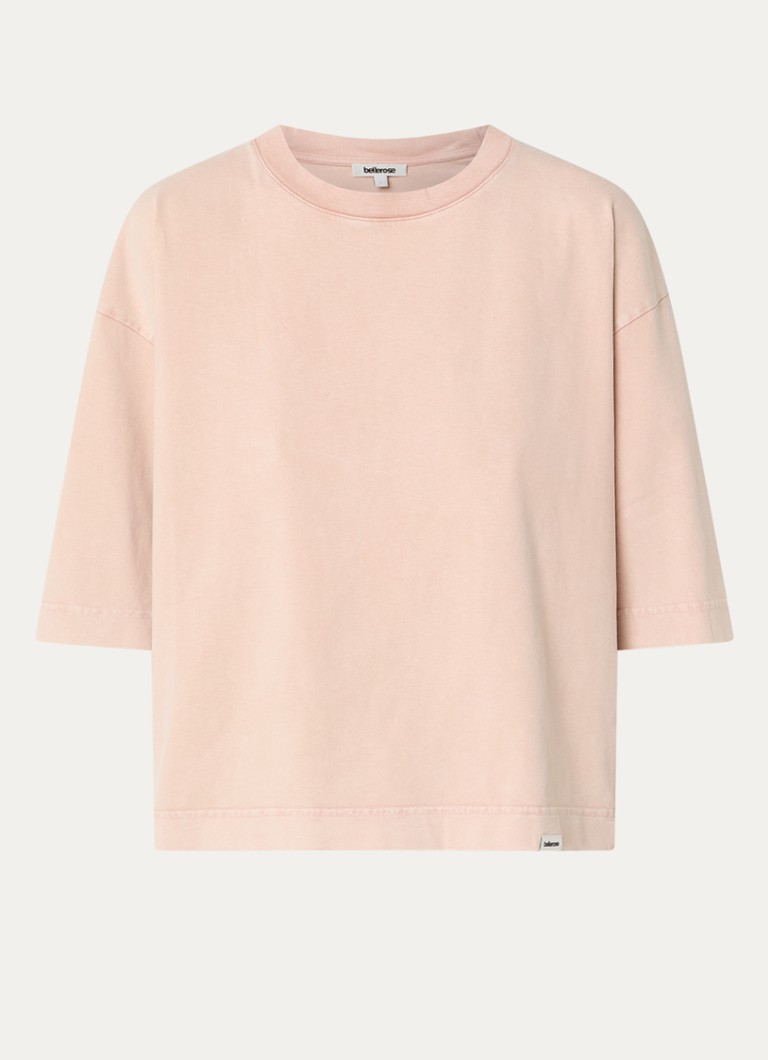 Bellerose Dames Fiores T-shirt met ronde hals in de kleur Roze