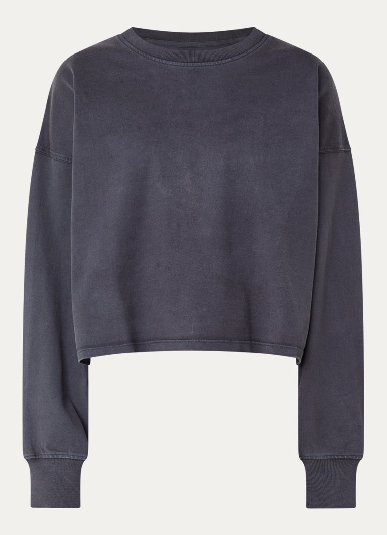 Bellerose Dames Franto62 sweater met gerafeld detail in de kleur Antraciet