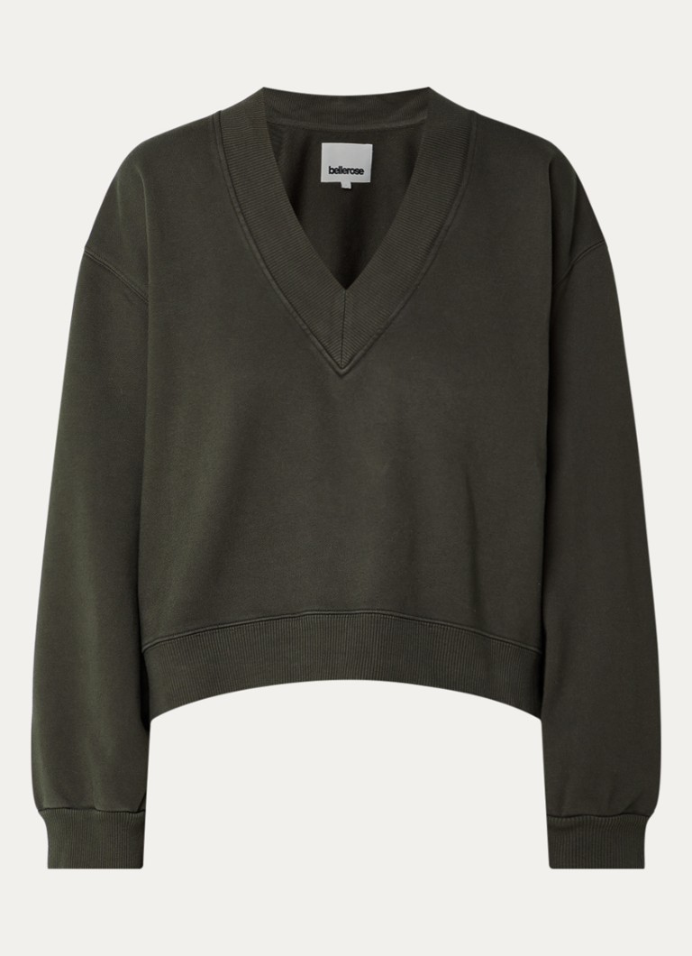 Bellerose Dames Sula sweater met V-hals in de kleur Antraciet