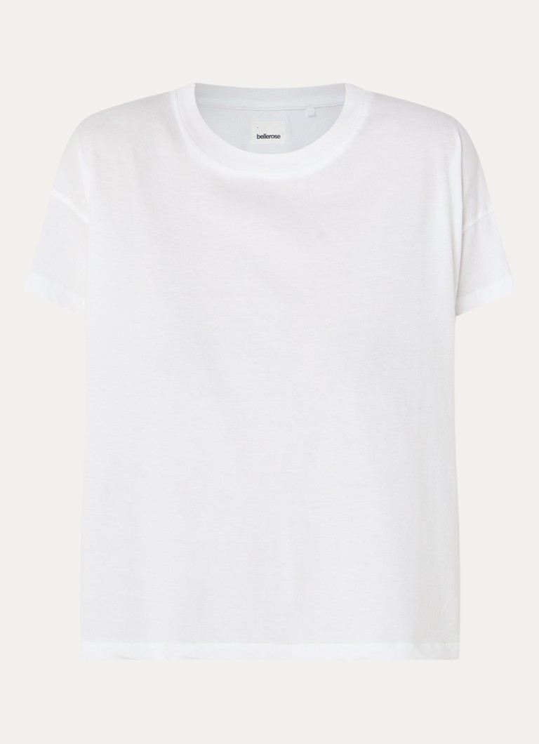 Bellerose Dames Felia oversized T-shirt met ronde hals in de kleur Wit