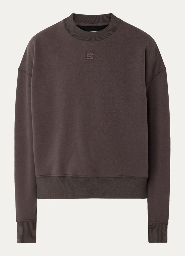 Bellerose Dames Temi sweater met ronde hals in de kleur Donkerbruin