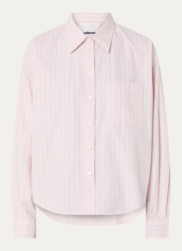 Bellerose Dames Ginger blouse met streepprint in de kleur Lichtroze