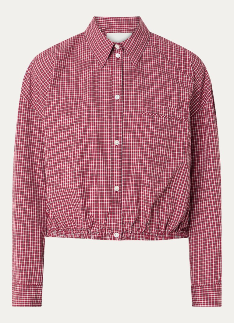 Bellerose Dames Gemma blouse met ruitdessin in de kleur Rood