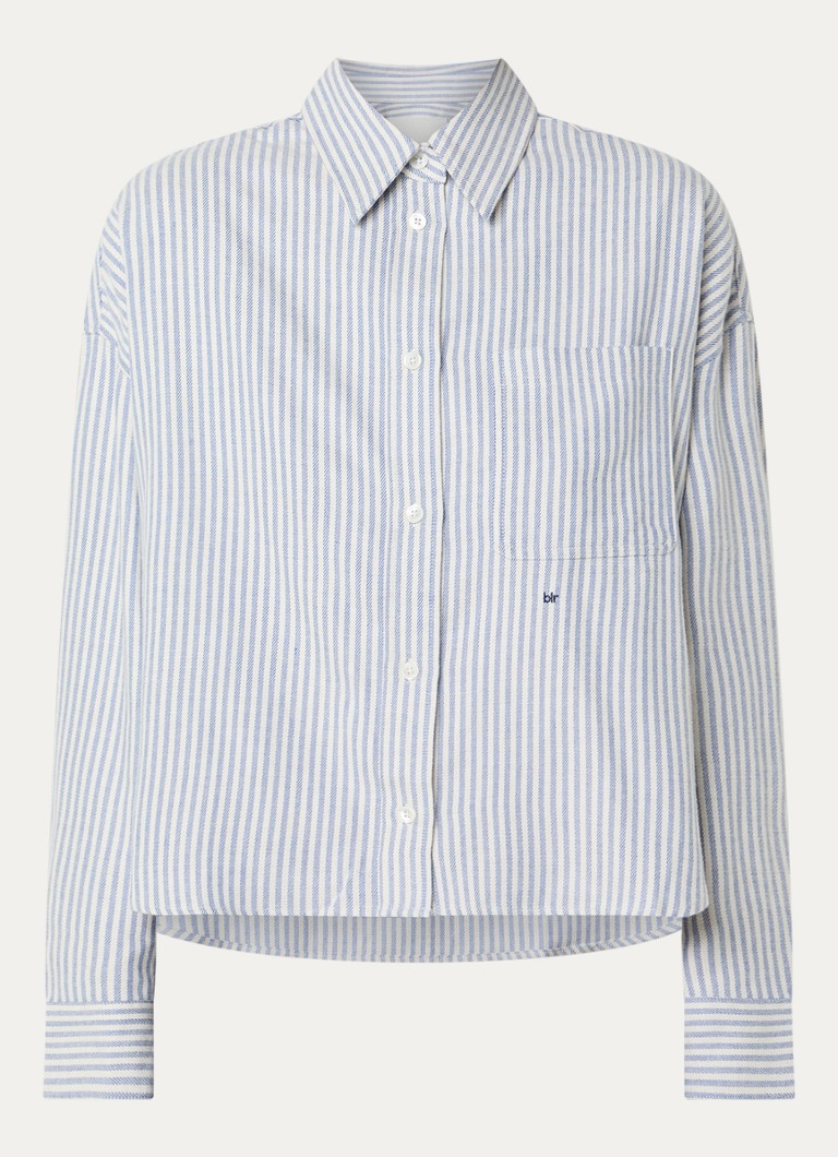 Bellerose Dames Jaxie blouse met streepprint in de kleur Grijs