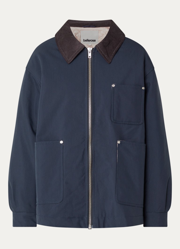 Bellerose Dames Jaimee gewatteerd barn jack met borstzak in de kleur Donkerblauw