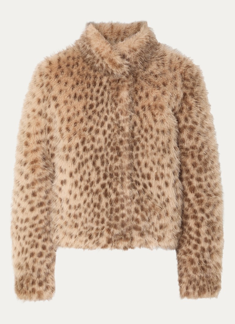 Bellerose Dames Enjoy jack van imitatiebont met steekzakken in de kleur Camel