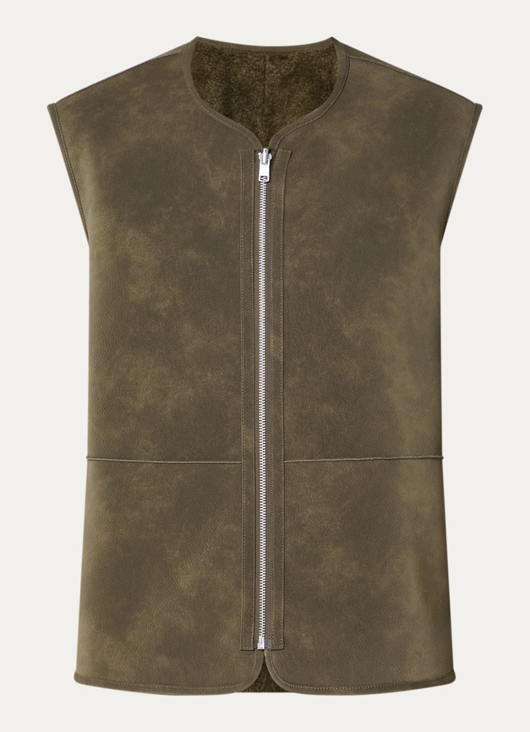Bellerose Dames Elinor reversible bodywarmer van lamsleer in de kleur Bruin