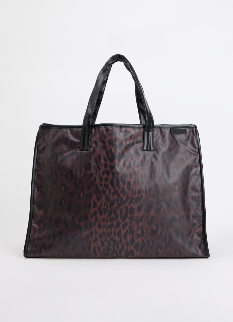Bellerose Dames Hecky shopper met print in de kleur Donkerbruin