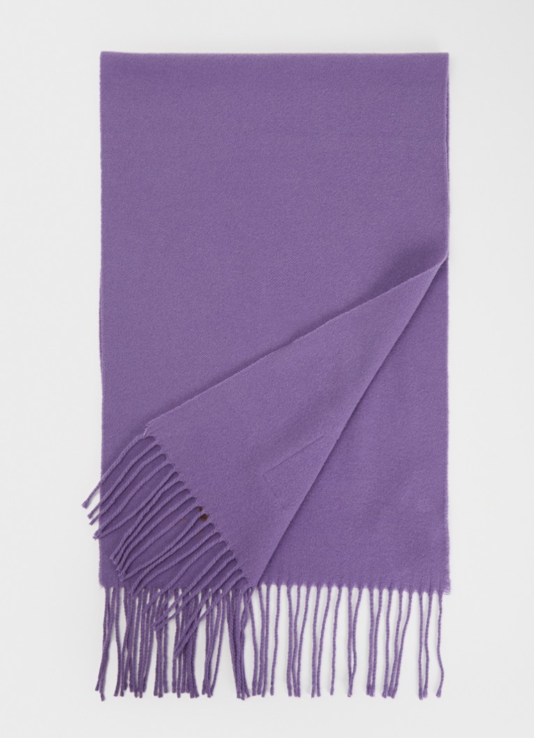 Bellerose Dames Milan sjaal van scheerwol 120 x 35 cm in de kleur Paars