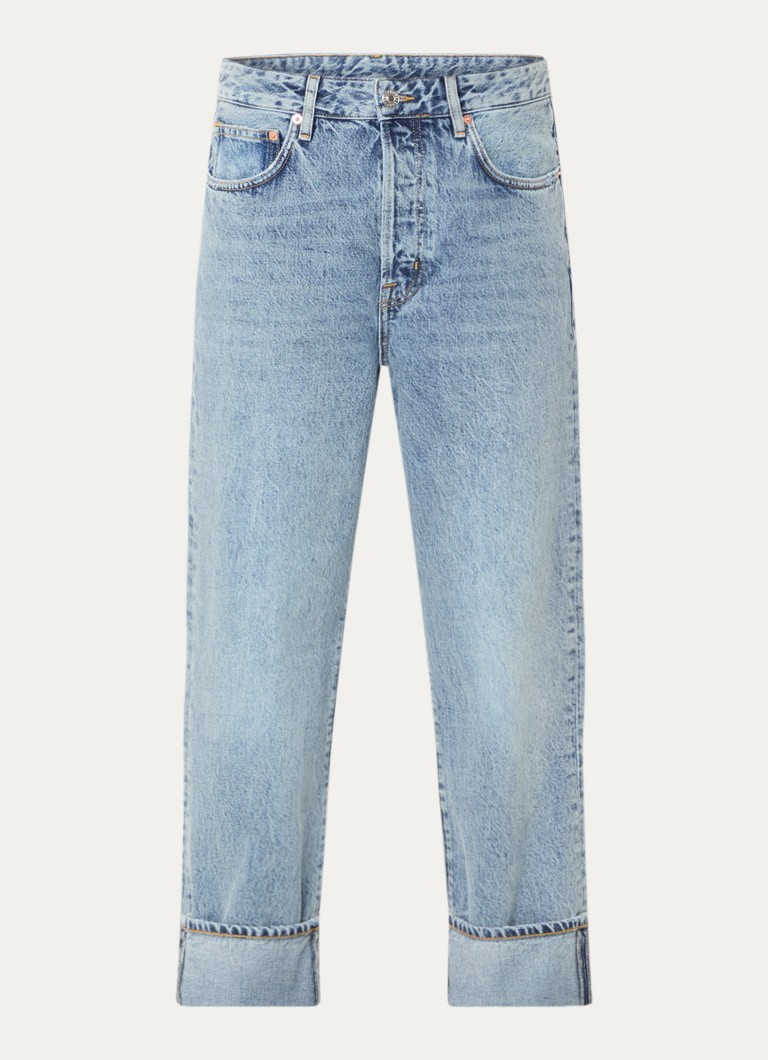 Bellerose Dames Kurt low waist straight fit jeans met lichte wassing in de kleur Indigo