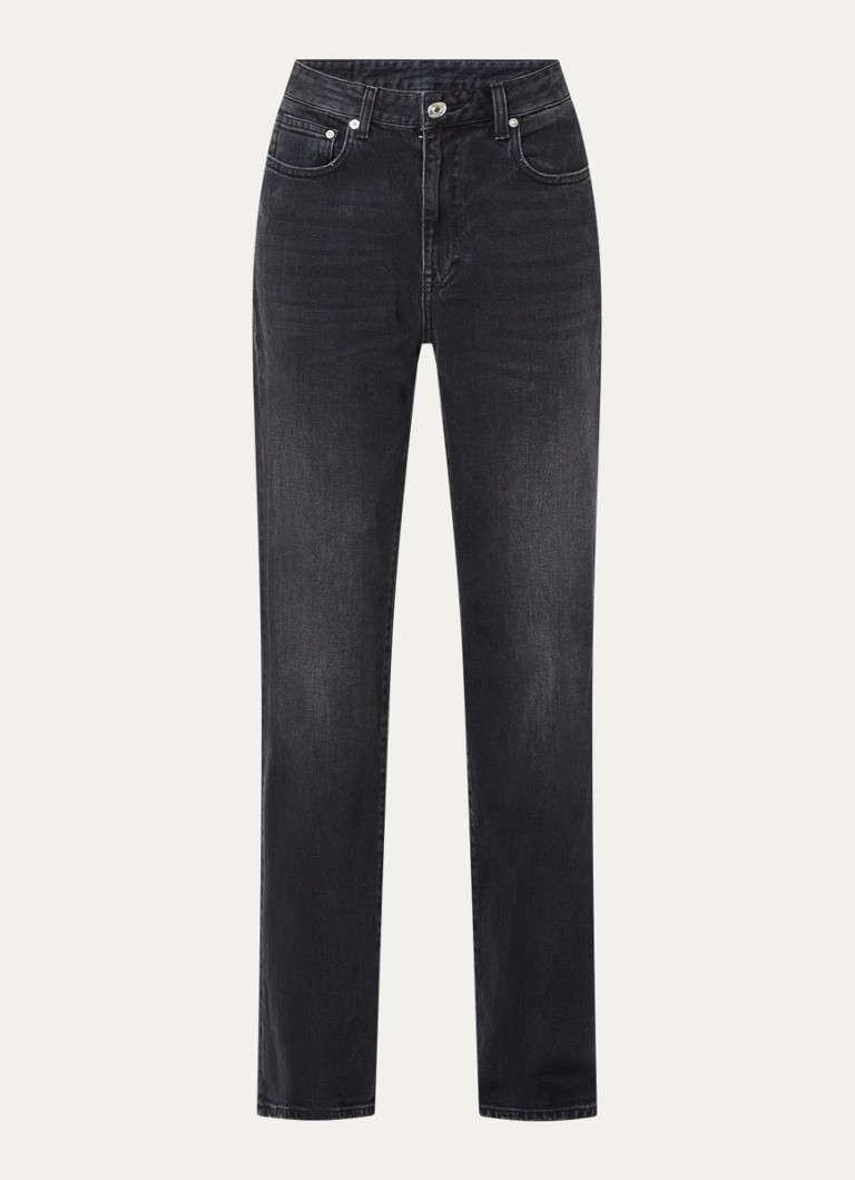 Bellerose Dames Kia high waist straight leg jeans met gekleurde wassing in de kleur Zwart