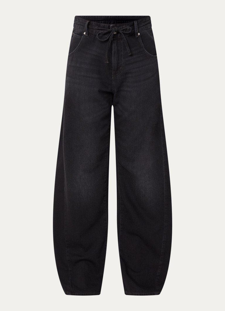 Bellerose Dames Pearcy mid waist loose fit jeans met gekleurde wassing in de kleur Zwart