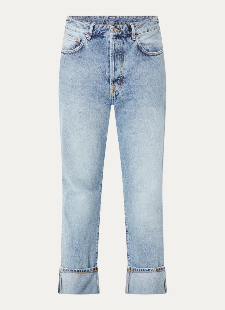 Bellerose Dames Kurt high waist tapered fit jeans met lichte wassing in de kleur Indigo