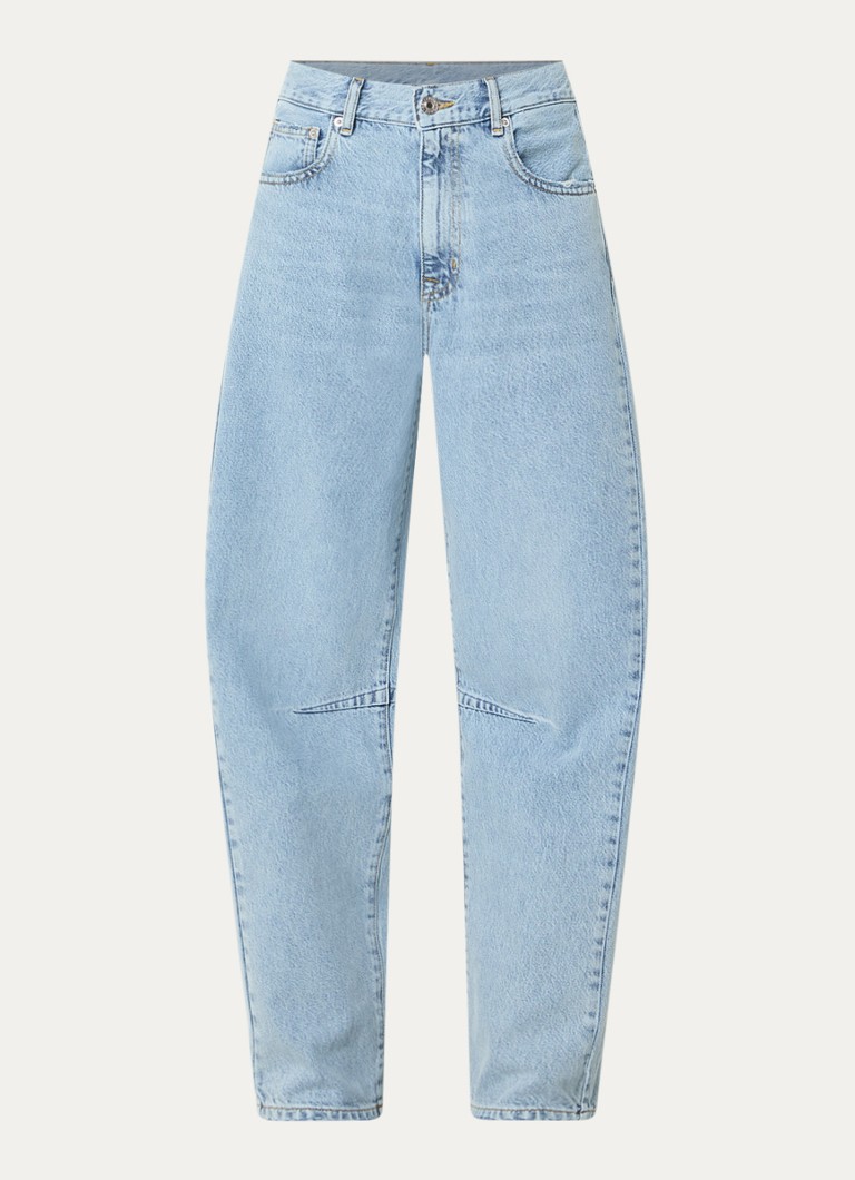 Bellerose Dames Kurtis high waist balloon fit jeans met lichte wassing in de kleur Indigo