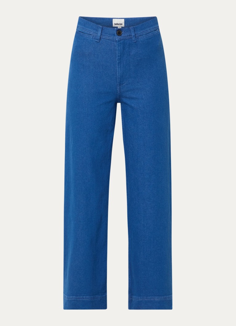 Bellerose Dames Lottie high waist wide fit jeans met medium wassing in de kleur Indigo