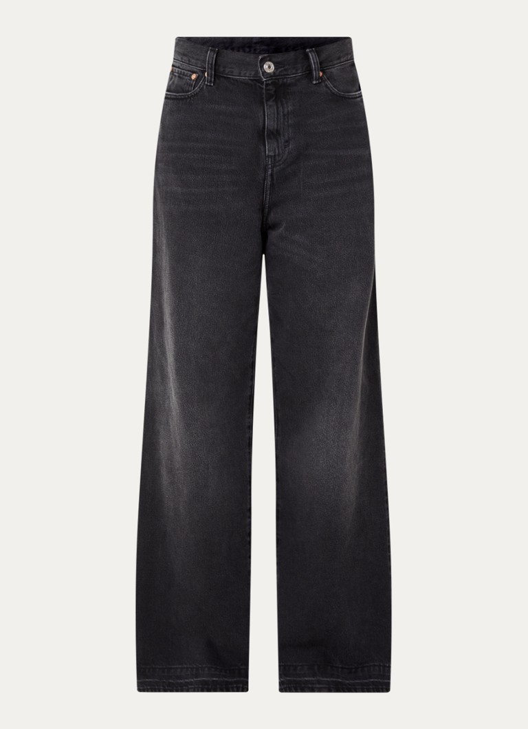 Bellerose Dames Parthe51 mid waist loose fit jeans met gekleurde wassing en steekzakken in de kleur Zwart
