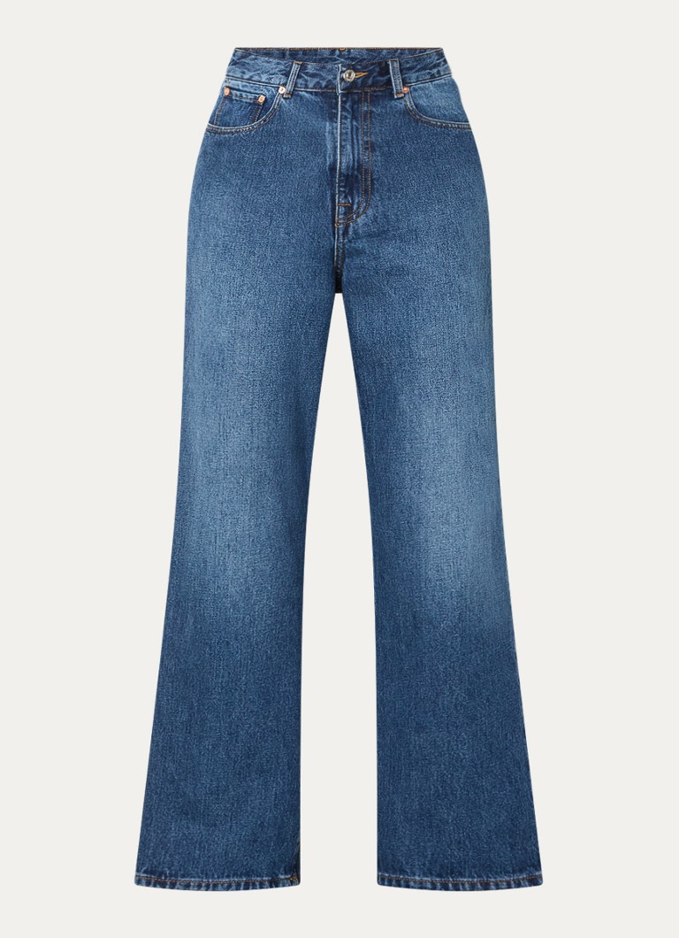 Bellerose Dames Poker high waist wide fit jeans met medium wassing in de kleur Indigo