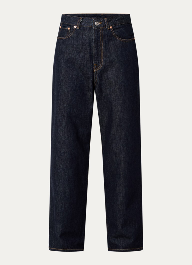 Bellerose Dames Poker high waist wide leg jeans met donkere wassing in de kleur Indigo
