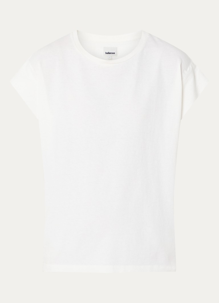Bellerose Dames Vice T-shirt met boothals in de kleur Gebroken wit