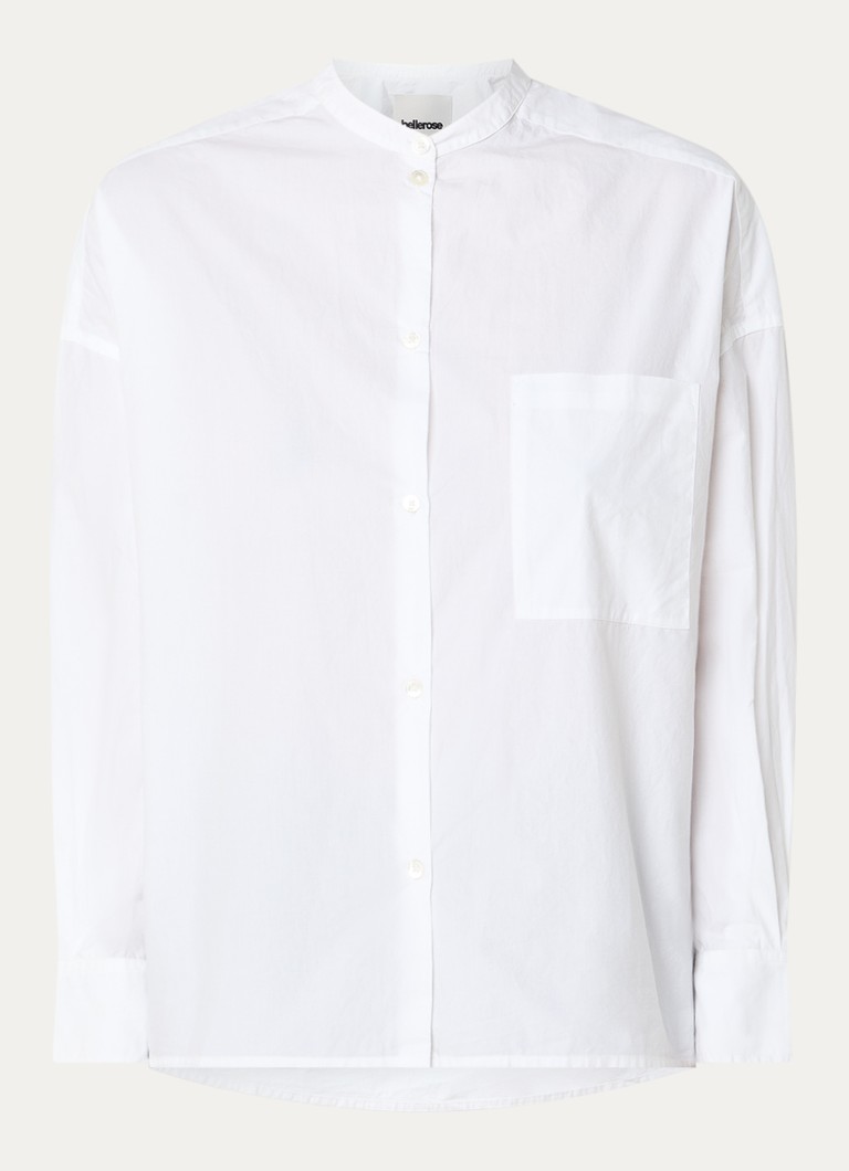 Bellerose Dames Gorky blouse met borstzak in de kleur Wit
