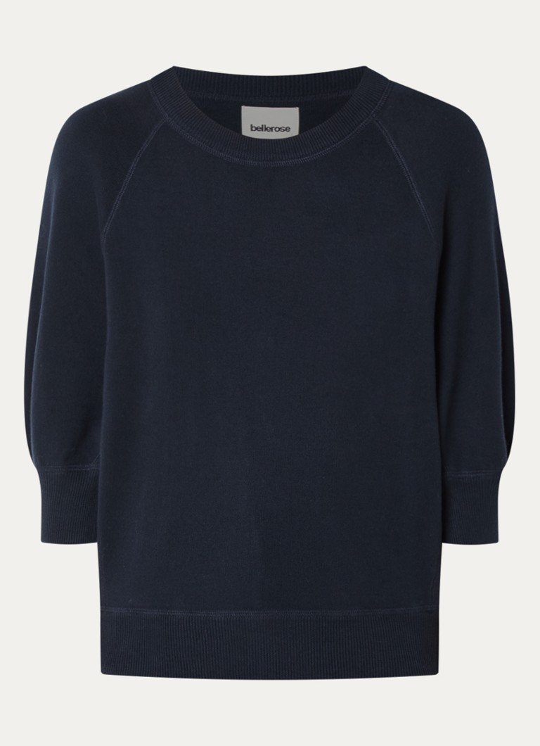 Bellerose Dames Anglet sweater met ronde hals in de kleur Donkerblauw