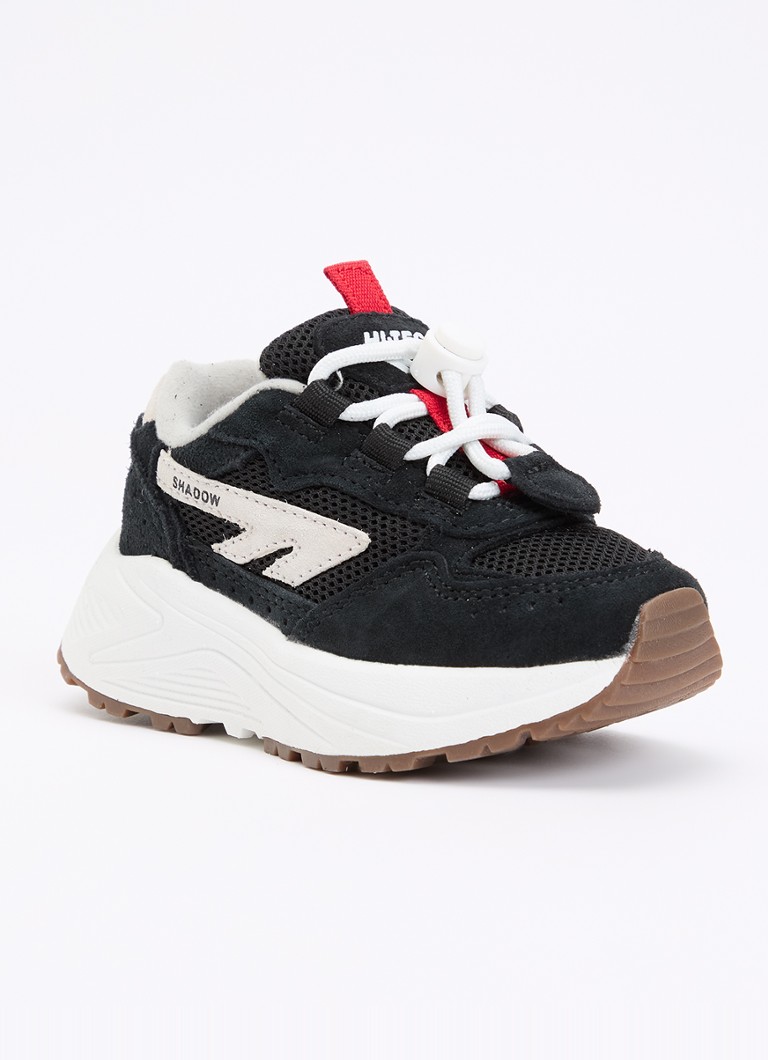Hi-Tec Jongens HTS Shadow sneaker met suède details in de kleur Zwart, maat: 28