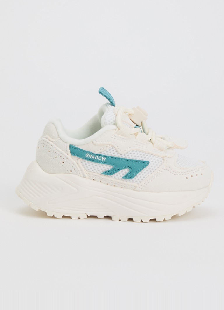 Hi-Tec Meisjes HTS Kids Shadow Lace sneaker van suède met details van mesh in de kleur Creme, maat: 21